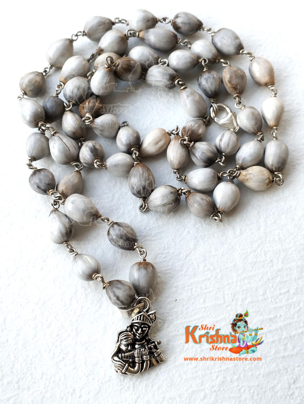 Krishna Pyari Bhajan Necklace Mala With Radha Krishna Locket