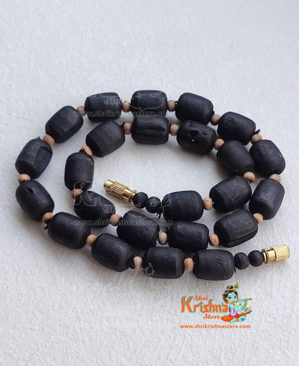 Shyma Tulsi One Round Kanthi Mala – Black Beauty