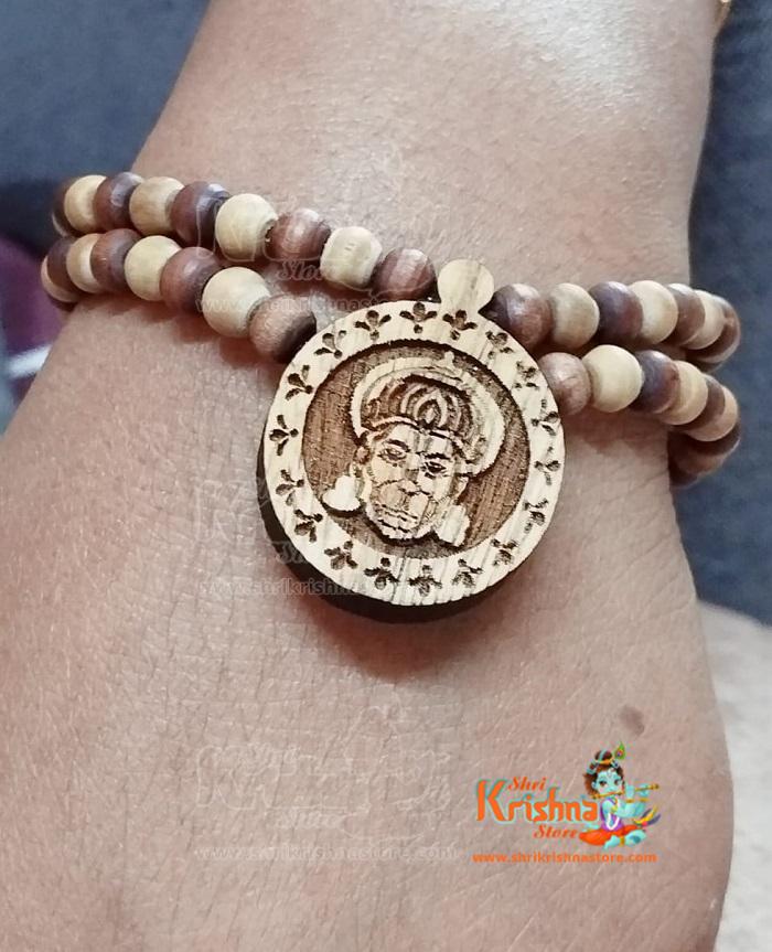Hanuman Ji Rama Shyama Tulsi Bracelet