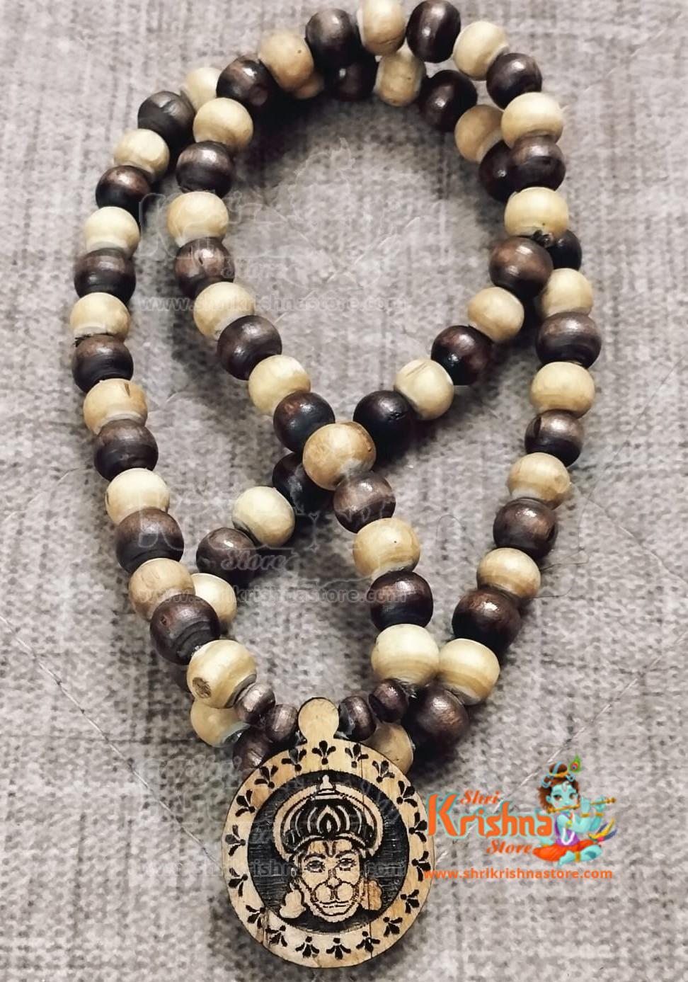 Hanuman Ji Rama Shyama Tulsi Beads Mala