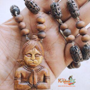 Jai Hanuman Baba Original Silver Cap Tulsi Locket Mala