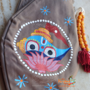 Shri Jaganath Ji Prayer Hand Painted Bead Bag In Super cotton Fabric - Premium