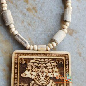 Panchmukhi Hanuman Tulsi Locket Mala