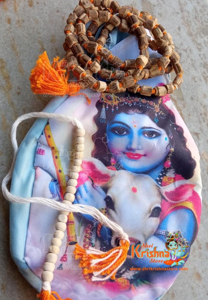 Tulsi Japa Mala & Sakshi Mala/Counter Mala & Krishna Gomukhi Bag/Jholi