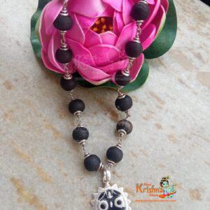 Tulsi Silver with Jagannath Pendant Handmade Tulsi Necklace
