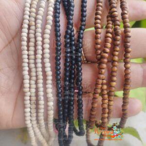 Iskcon Super Fine Shyama Tulsi Beads 3 Round Kanthi Mala – Premium