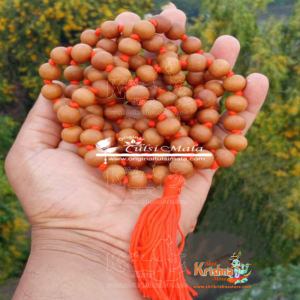 12 MM Pure Whitev Sandalwood / Chandan Japa Mala 108 + 1 Guru Beads - Premium