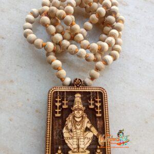 God Ayyappa Swamy Tulsi Pendant With TulsIi Mala