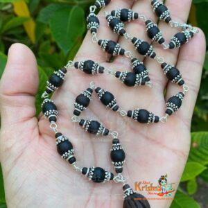 Lotus Beads Silver Tulsi Kanthi Mala