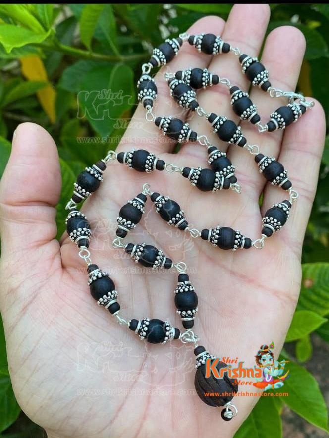 Lotus Beads Silver Tulsi Kanthi Mala