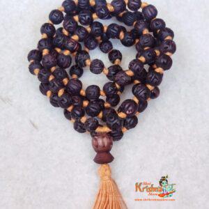 Tulsi Radha Carved Beads Japa Mala