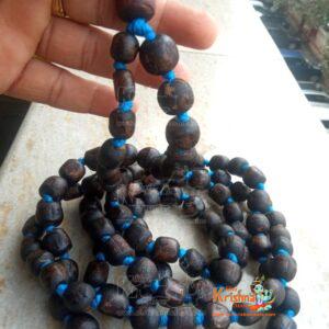 Shyma BlackTulsi Beads Knotted Japa Mala 108 + 1 Guru Bead