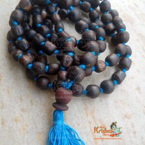 Shyma BlackTulsi Beads Knotted Japa Mala 108 + 1 Guru Bead