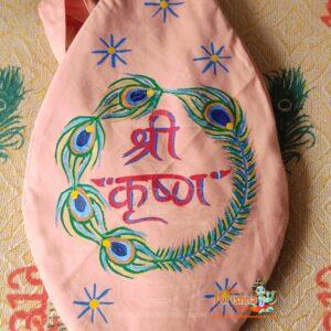 Shri Krishna Printed Gaumukhi Mala Japa Bag For Mantra Jaap & Meditation