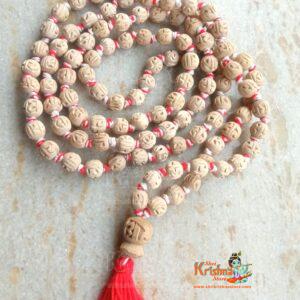 Tulsi Radha Carved Beads Japa Mala