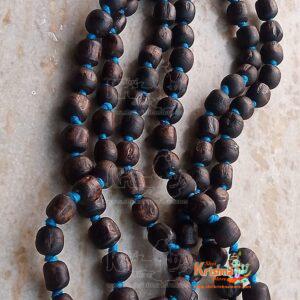 Complete Mala Set Includes Black Shyma Tulsi Japa Mala, Counter Beads And Japa Bead Bag