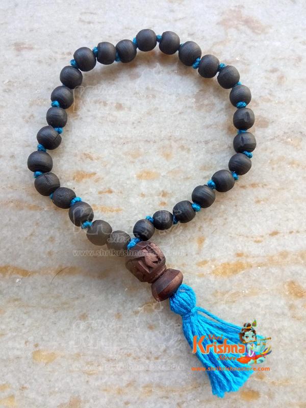 Shyama Tulsi 27 + 1 Beads Iskcon Japa Mala Round Shaped Beads