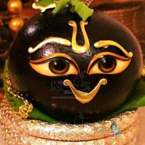 Hand Painted Ladu Gopal Shaligram for Temple