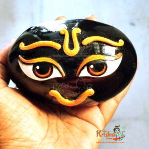 Hand Painted Ladu Gopal Shaligram for Temple