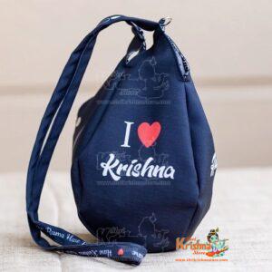 I love Radha and I Love Krishna Prayer bag, Japa Mala bag/krishna bag/ beads bag/ meditation bag