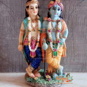 Sri Krishna Standing Krishna and Balram Murti-Hindu God and Goddess Idol/Statue/Murti