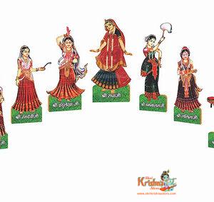 Shri Krishna Radha Rani ASHT SAKHI SET for Pooja, Decoration, Festivals