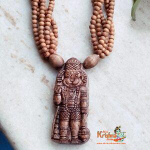 Hanuman Ji Locket With White Chandan Beads Panch Mala