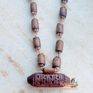 Handmade Radha Written Silver Cap Tulsi Mala