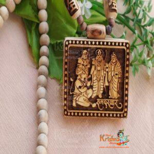 Double Sided Hanuman Ji And Ram Parivar Tulsi Locket Mala