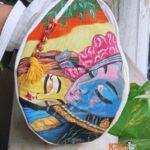 Shri Radha Krishna Lover Hand Painted Bead Bag