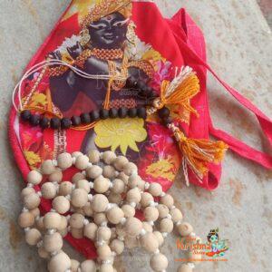 Shyama Tulsi Beads Iskcon Japa Mala With Bead Bag & Sakshi Mala –