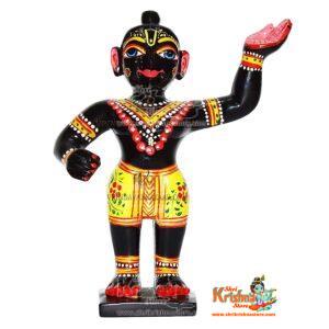 Shrinath Ji Metal Painted (Black, 4 Inch)