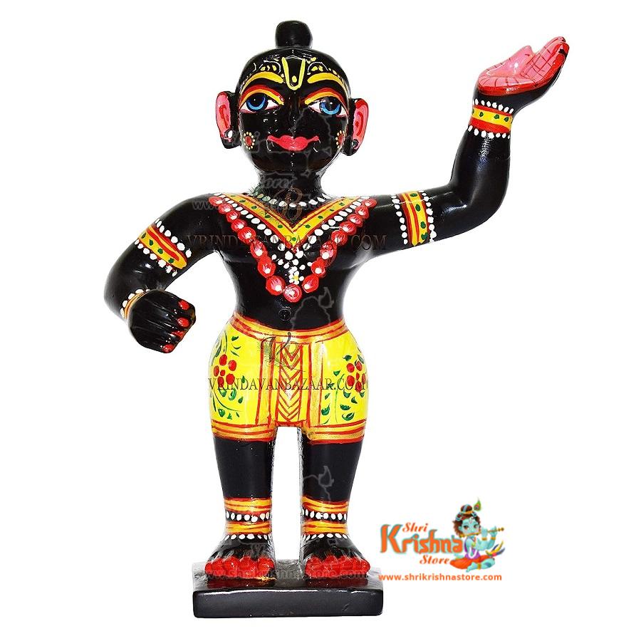 Shrinath Ji Metal Painted (Black, 4 Inch)