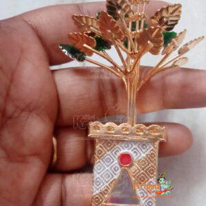 92.5 Sterling Silver Handmade Mini Holy Tulsi Plant