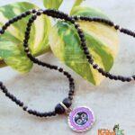 Tulsi Bead Silver Mala/ Necklace with Pure Silver Jagannath Pendant.