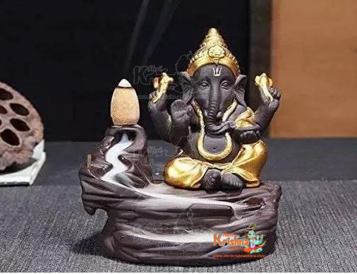 Ganesh ji Smoke Fountain With 10 Smoke Cons