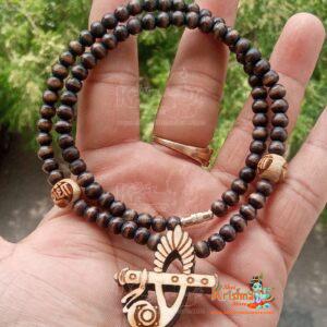 Shri Krishna Flute Pure Tulsi Locket Mala