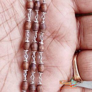 Tiny Mridang Tulsi Beads Silver Shyama Kanthi Mala - Vrinda / Gaura Kanti