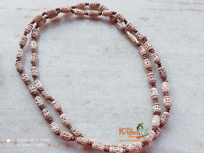 Ram Naam Handmade Tulsi Beads Two Round Kanthi Mala