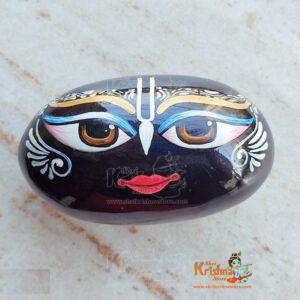 Krishna Shaligram Stone Hand Painted Big Size - Premium