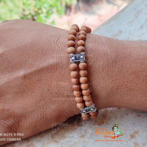 White Sandalwood Chandan Double Layer Beads Bracelet