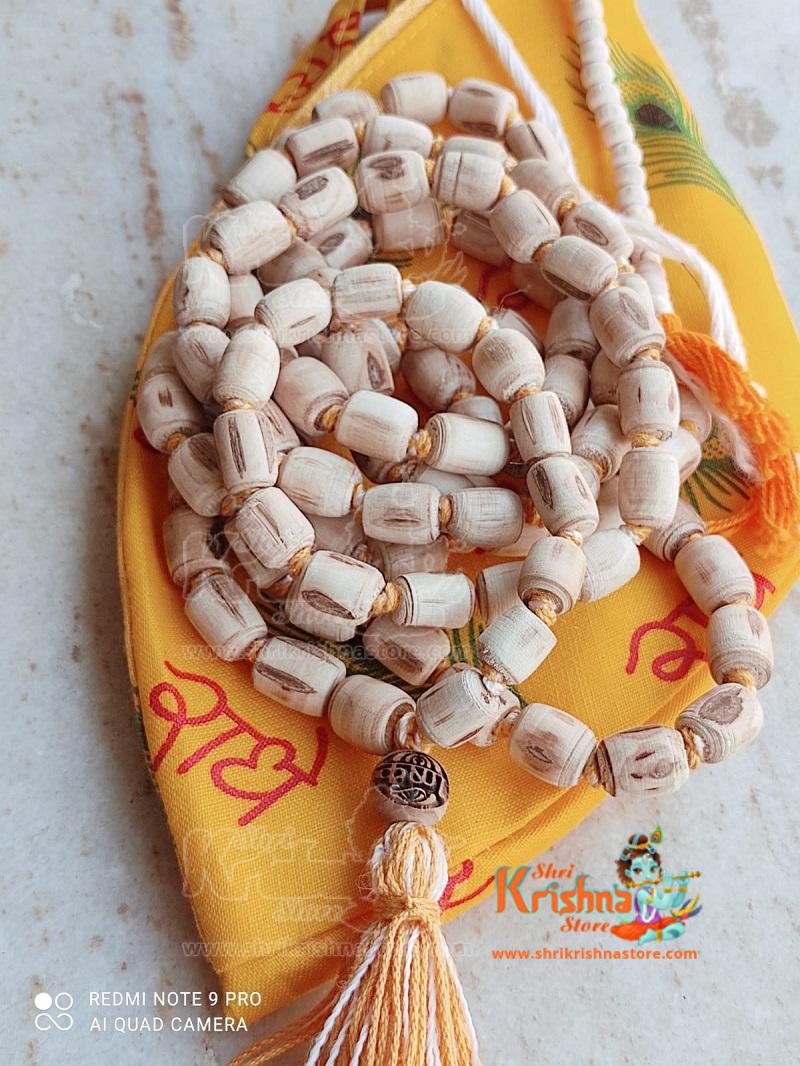 108 +1 Shyama Tulsi Beads Iskcon Japa Mala With Bead Bag & Sakshi Mala – Premium