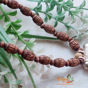Narsimha Kavach Necklace with Shyama Radha Tulsi Beads Mala - Premium