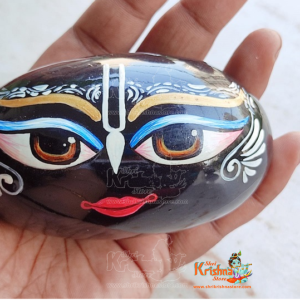 Krishna Shaligram Stone Hand Painted Big Size - Premium