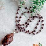 Lotus Bud Shaped Pendant Silver Tulsi Kanthi Necklace