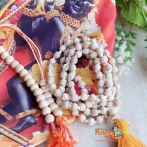 108 + 1 Shyama Tulsi Beads Japa Mala With Bihari JI Japa Bag & Sakshi Mala – Premium