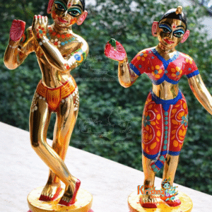 Asthdathu Solid Radha Krishna Jugal Murti Pure Brass – Premium 10 inch