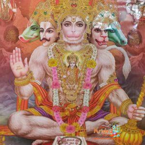 Lord Panchmukhi Hanuman Ji Jumbo Calendar-Big Size 33″ X 56″