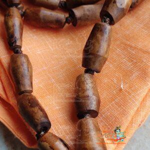 108 + 1 Tulsi Beads Mridang Japa Mala with Plain Japa Bag & Sakshi Mala – Premium