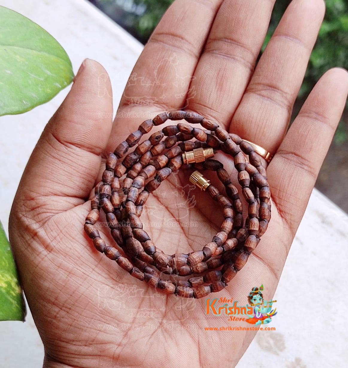 3 Round original Tulsi Kanthi Mala Mridang 6mm Bead Size